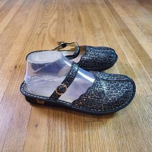 Alegria Womens Clogs Sz 7 - 7.5 EU 38 Tuscany Leopard Slip On Mary Jane Sandals